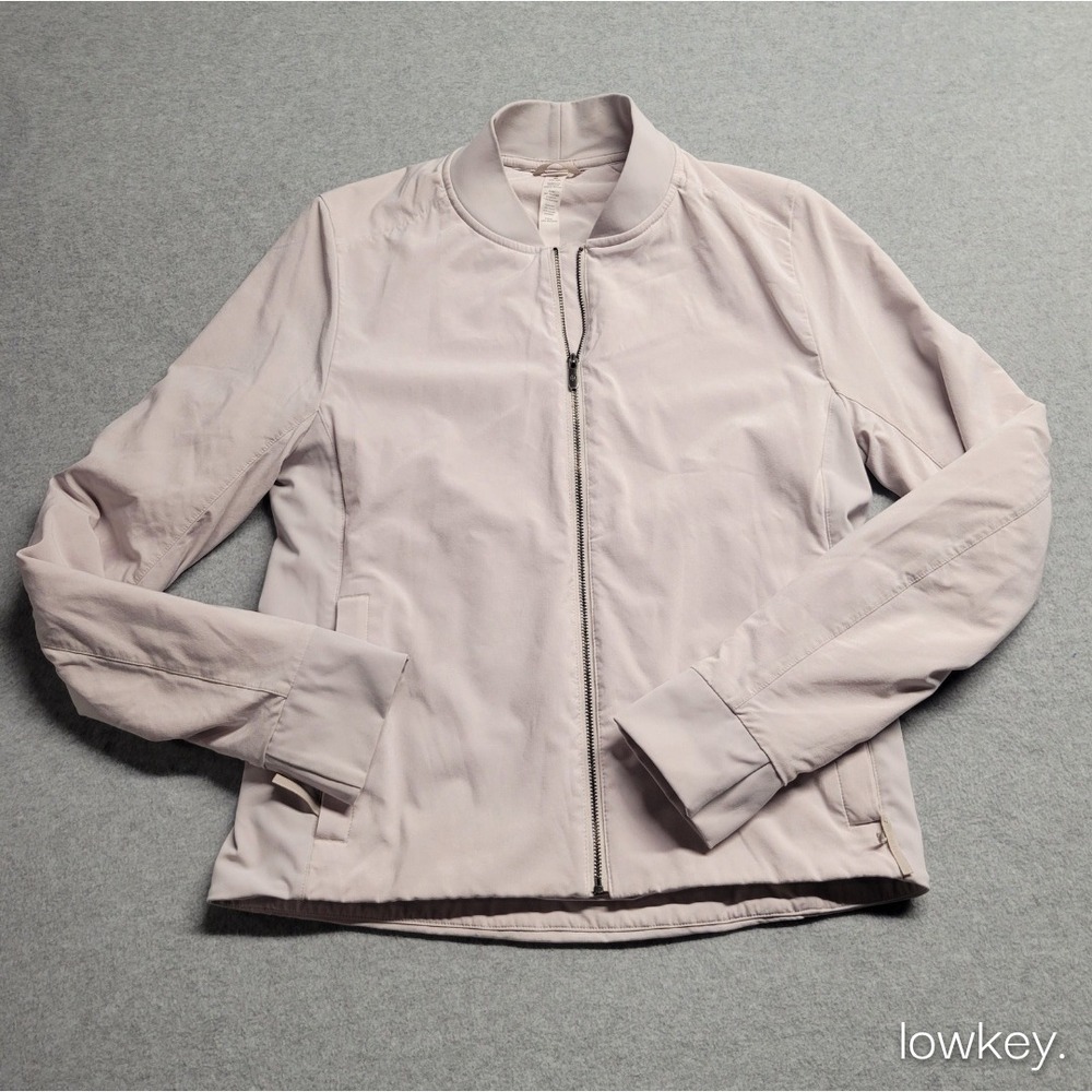 Lululemon Lab Women 4 Pink Full Zip Bomber Jacket Recycled Polyester Filling